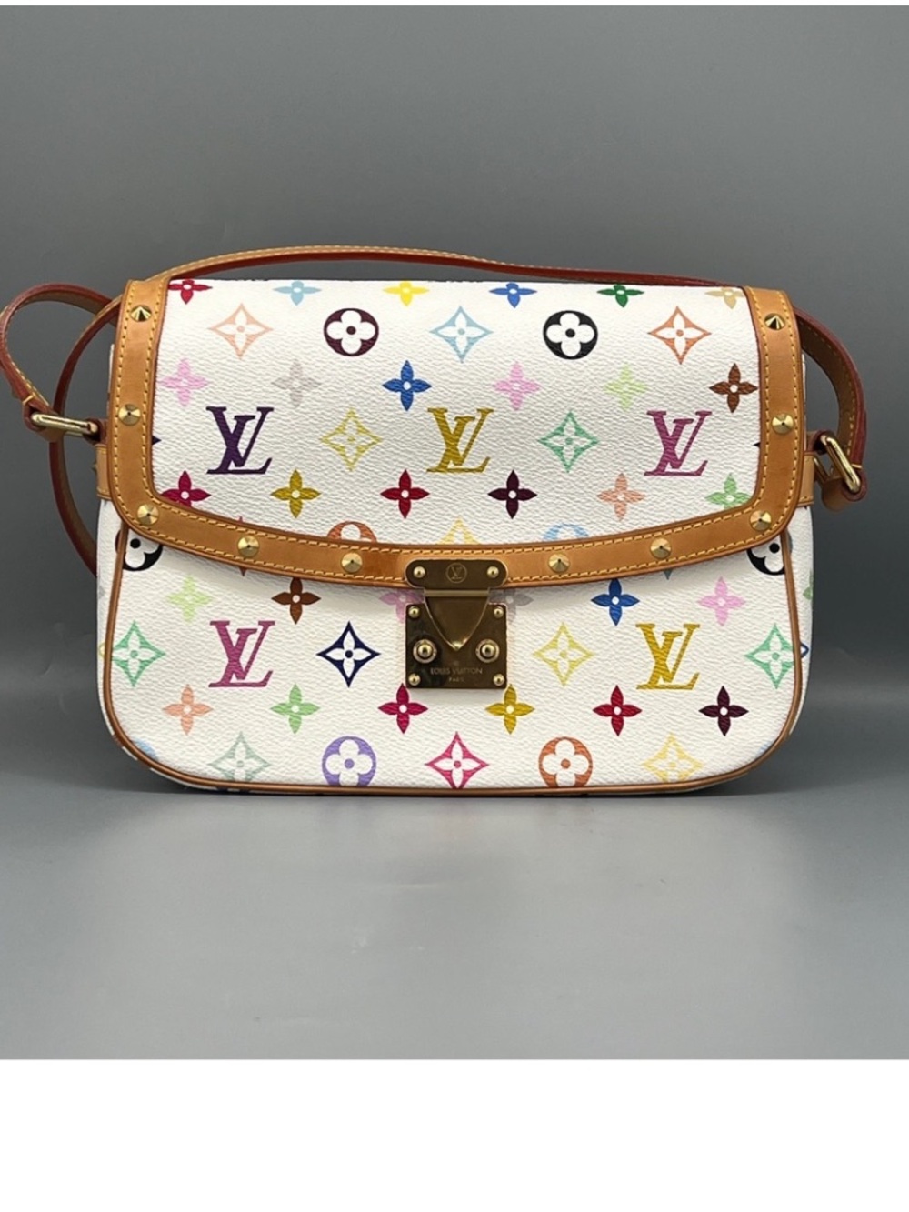 Louis Vuitton Multicolor Monogram Pochette Shoulder Bag - White